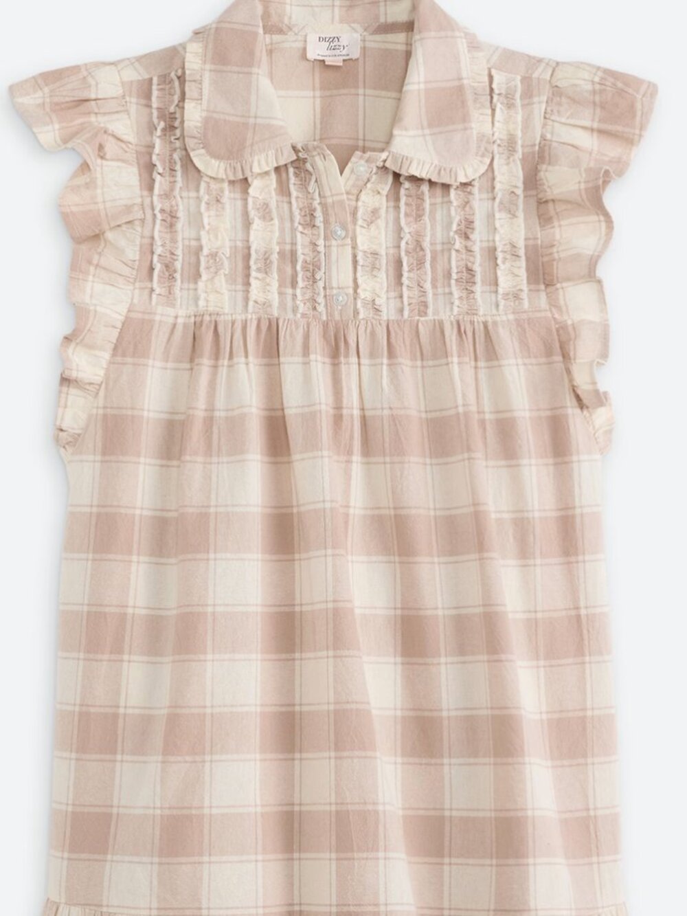 Flutter Sleeve Collared Mini Dress